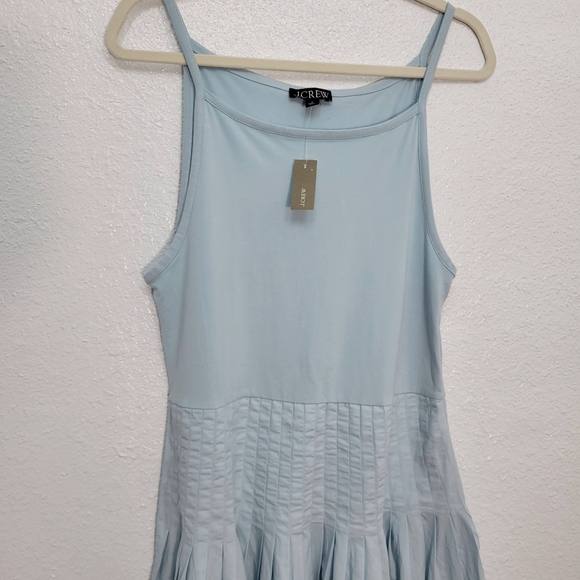 J Crew Pintuck mixy dress CK707 Size XS Baby Blue NWT - Picture 7 of 9
